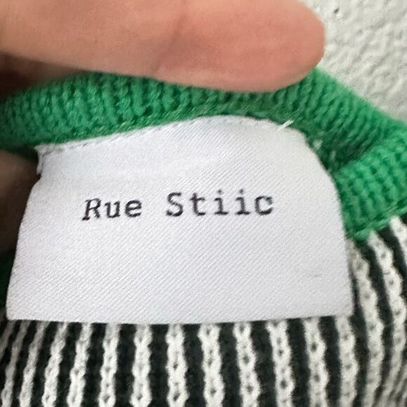 Anthropologie Rue Stiic‎ Green Thick Knit 100% Cotton Strap Maxi Dress Small - Picture 5 of 12